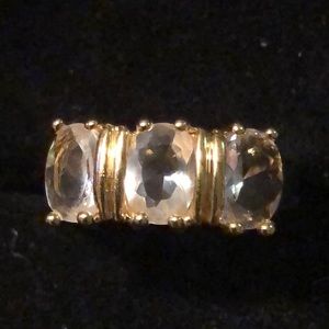 NWOT Blue Stone Gold Tone Fashion Ring SZ 6